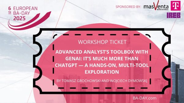 Workshop Ticket Advanced Analyst’s Toolbox with GenAI: It’s Much More Than ChatGPT — A Hands-On, Multi-Tool Exploration